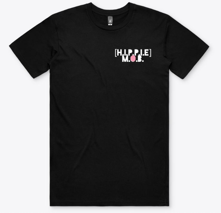 HiPPiE MOB Black Cotton Tee